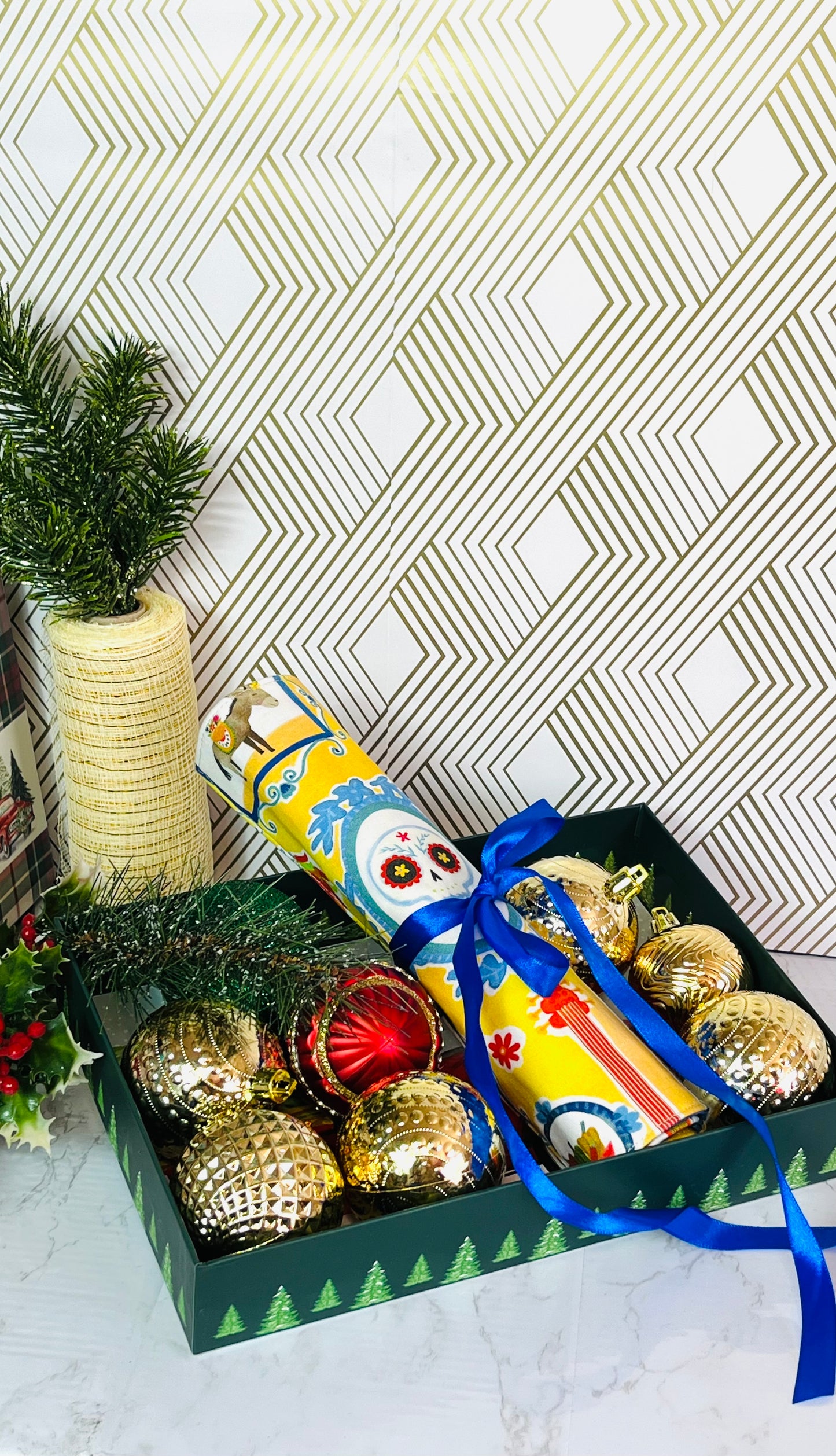 México Makeup Bag and Brushroll (yellow)