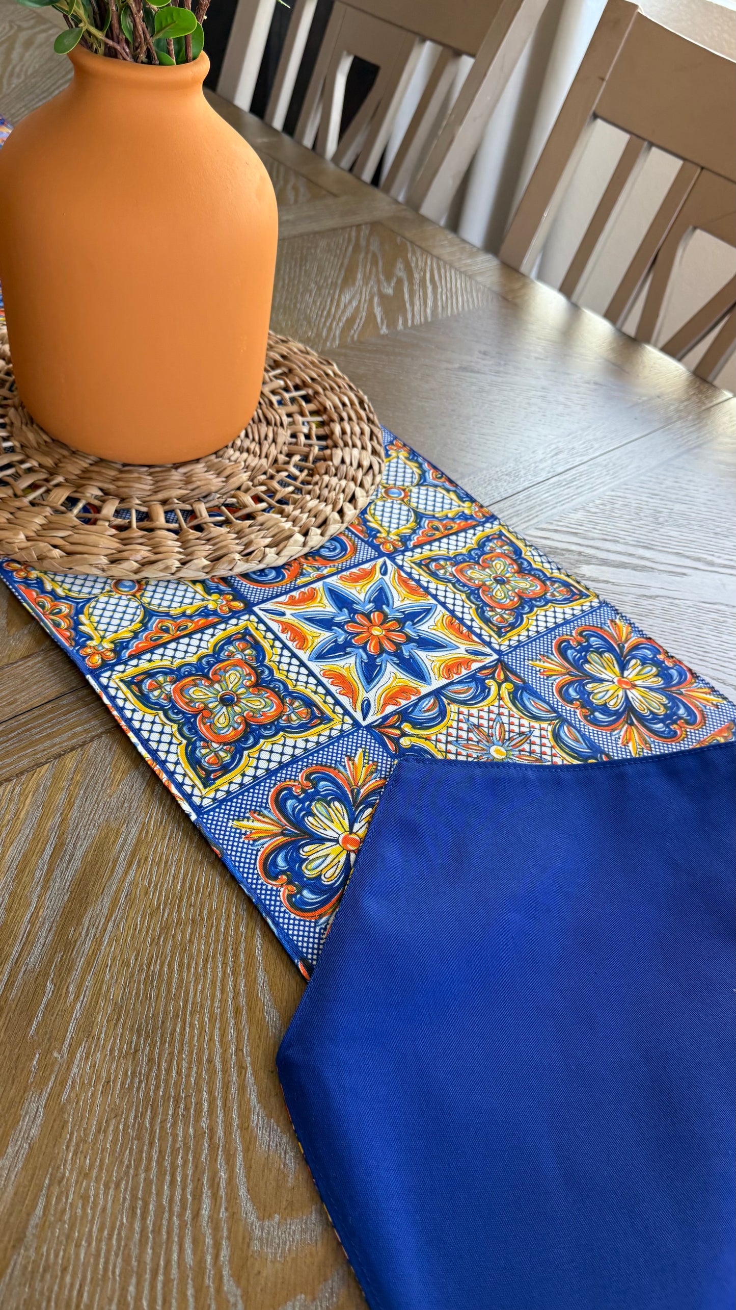 Spanish Tiles Table Runner
