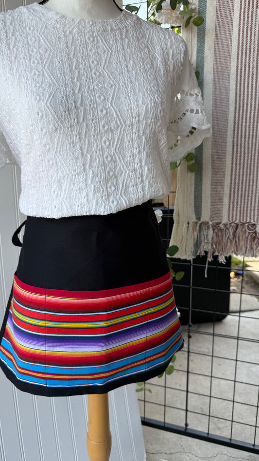 Sarape inspired Multipurpose Apron - (red tones)