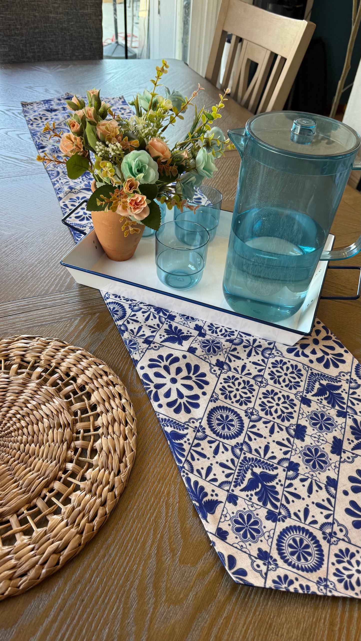 Azul Talavera Table Runner