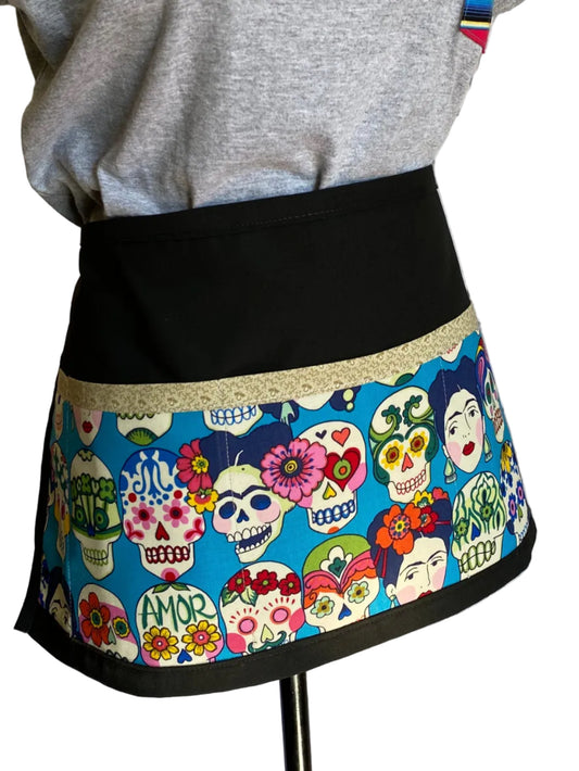 Frida and Calaveritas - Multipurpose Apron (blue)
