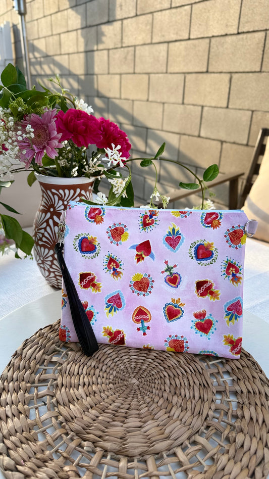 Sacred HeartsZipper Bag (pink)