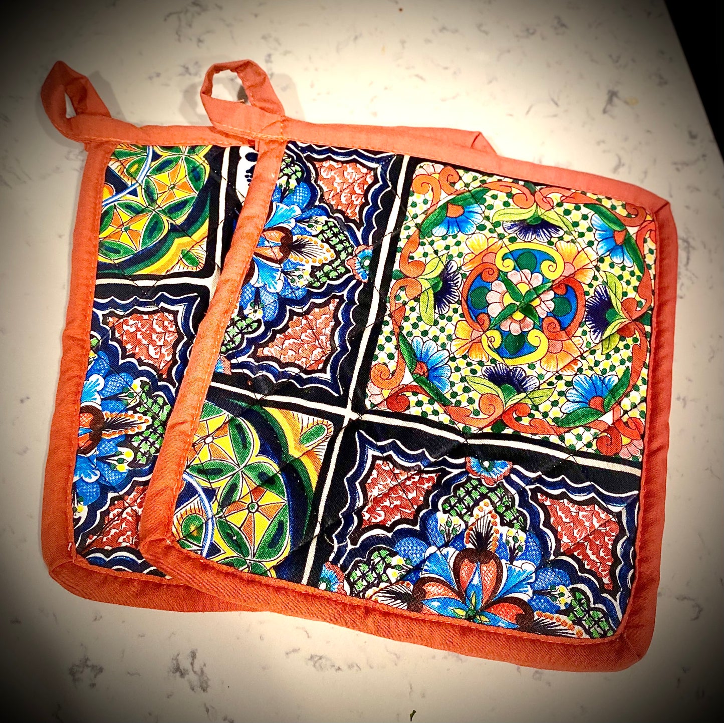 Mexican Talavera inspired Pot holder/Trivet