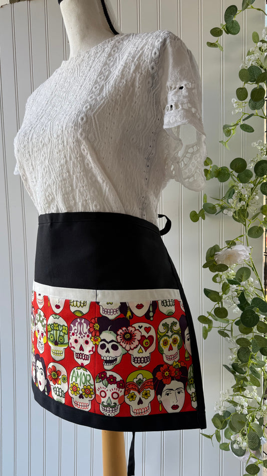 Frida and Calaveritas (Red) - Multipurpose Apron