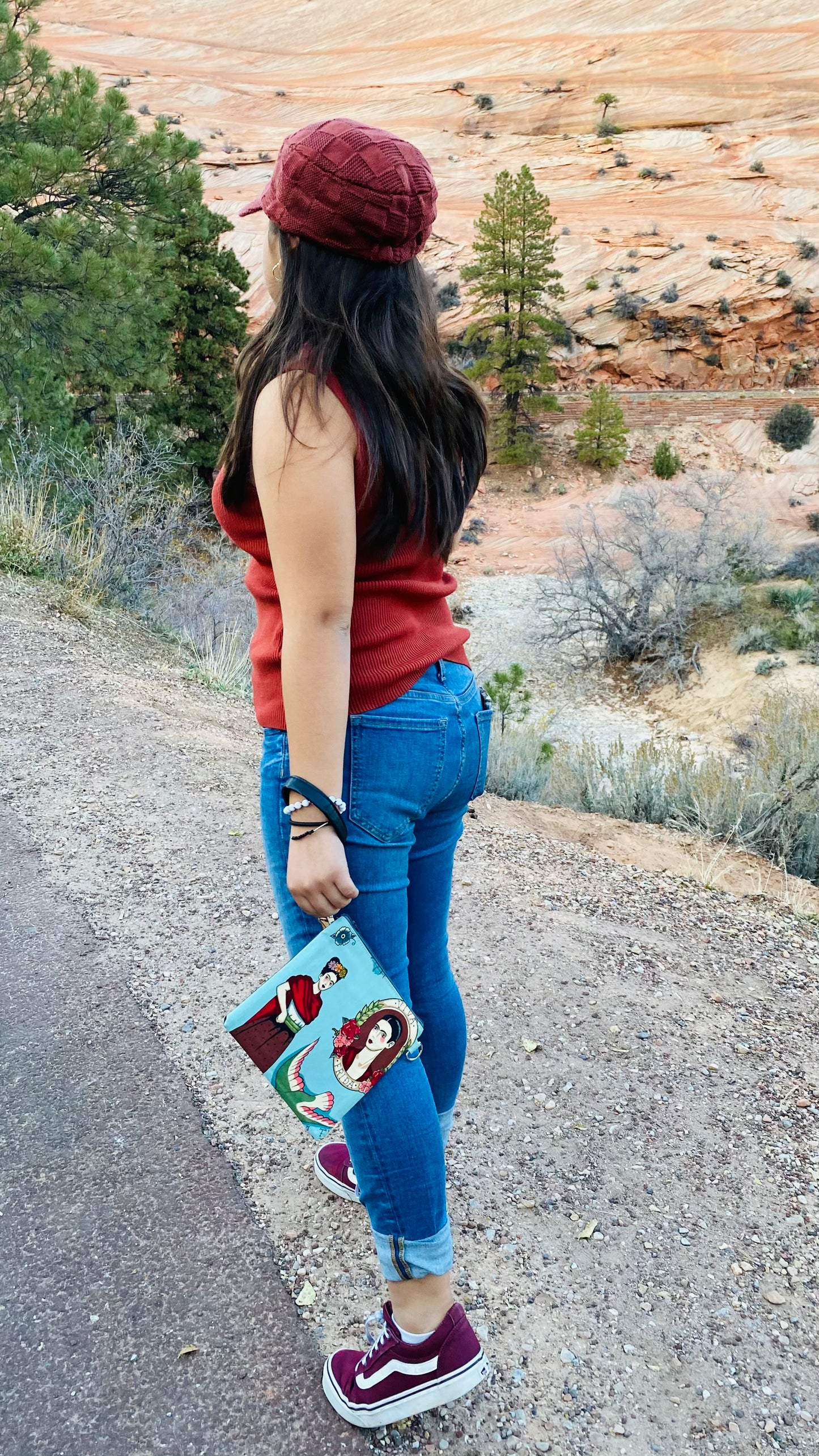 Viva Frida Zipper Bag (blue)