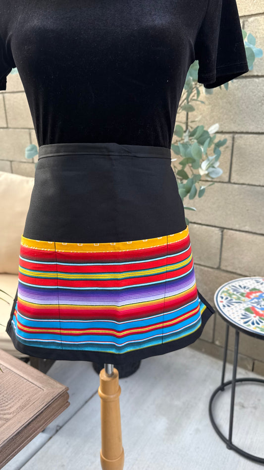 Sarape inspired Multipurpose Apron - (red tones)