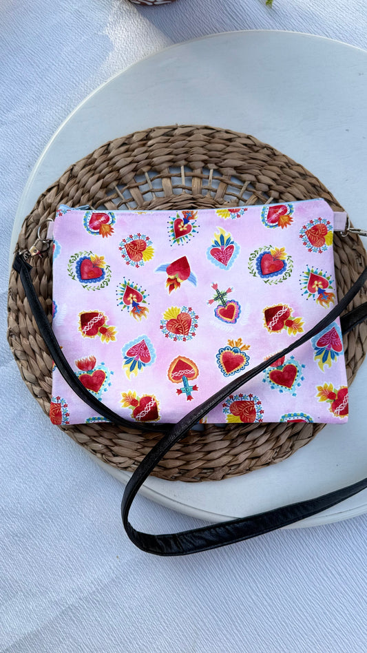 Sacred HeartsZipper Bag (pink)