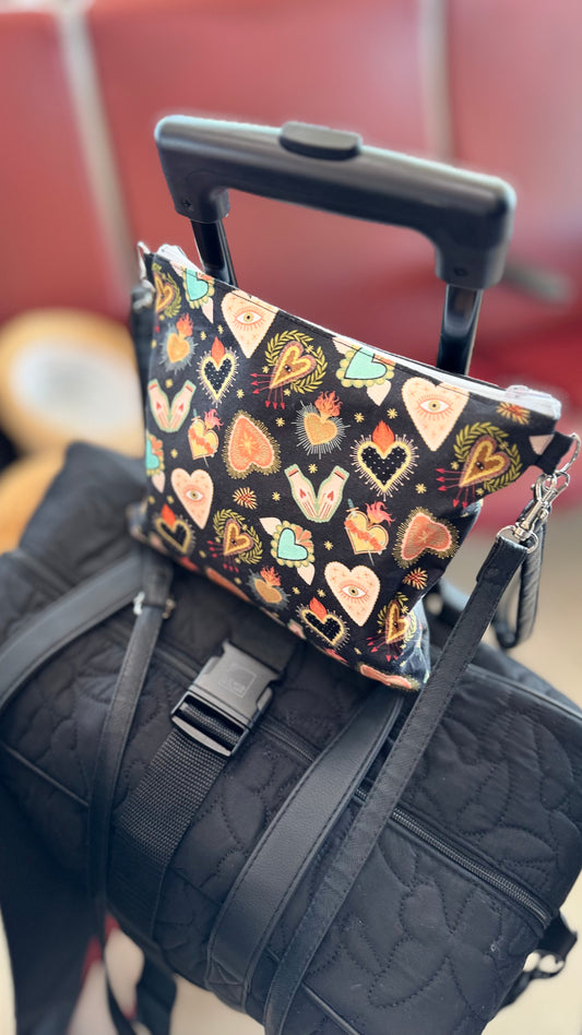 Sacred Hearts Zipper Bag