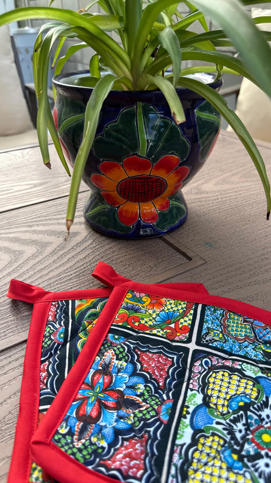 Mexican Talavera inspired Pot holder/Trivet