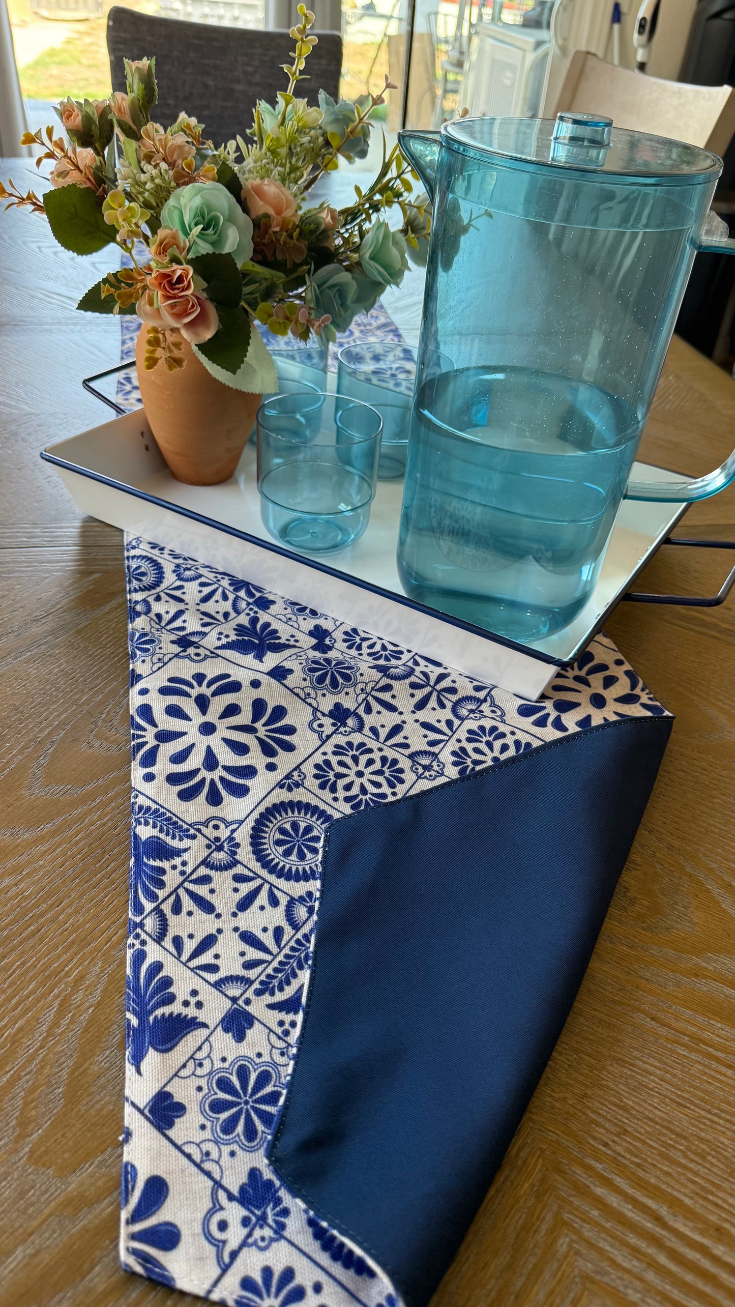 Azul Talavera Table Runner