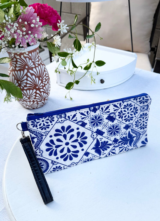 Clutch - Azul Talavera Zipper Bag