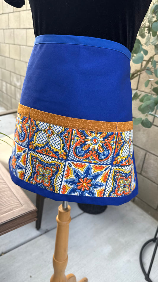 Talavera - Multipurpose Apron (blue and Orange)