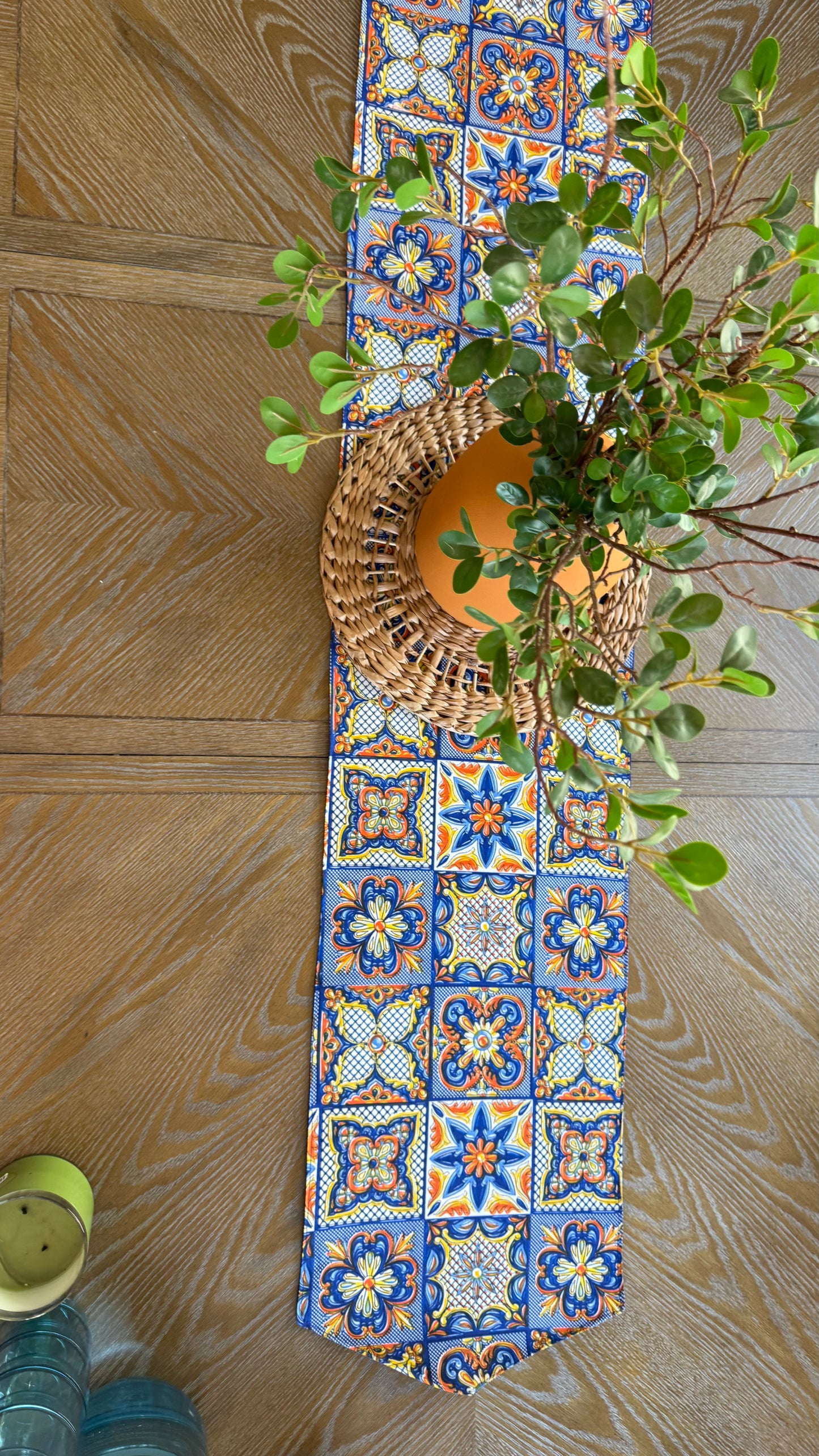 Spanish Tiles Table Runner