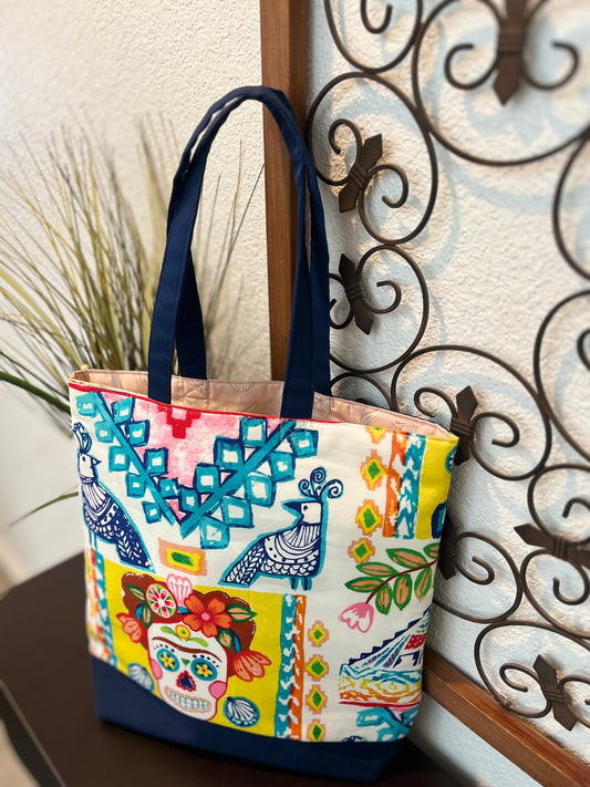 Catrina Tote - yellow/blue