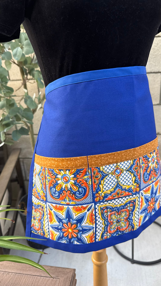 Talavera - Multipurpose Apron (blue and Orange)