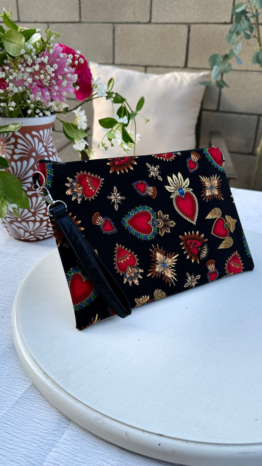 Sacred HeartsZipper Bag (red)