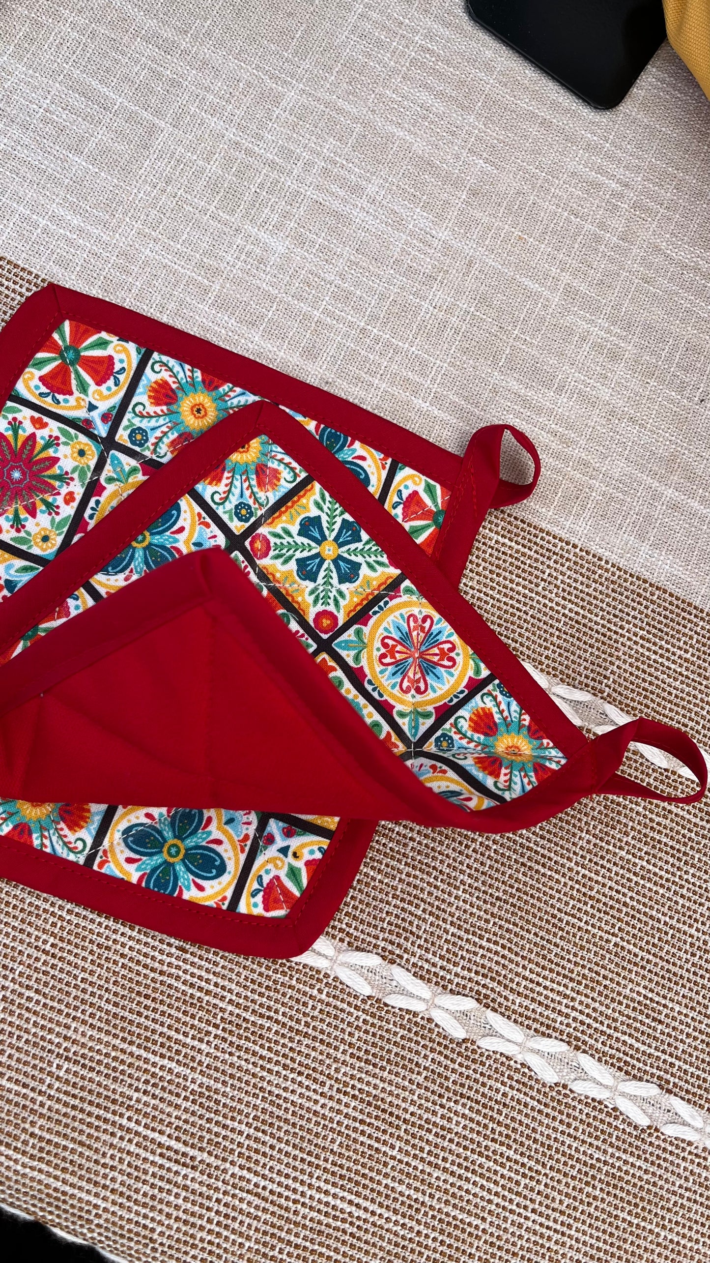 Mexican Talavera inspired Pot holder/Trivet