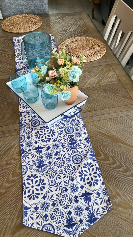 Azul Talavera Table Runner