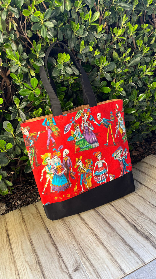 Paseo de Calaveras Tote bag - (Red)