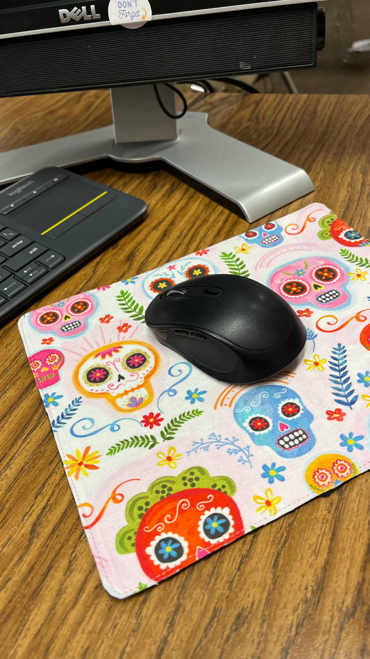 Pink Calaveritas Mouse Pad