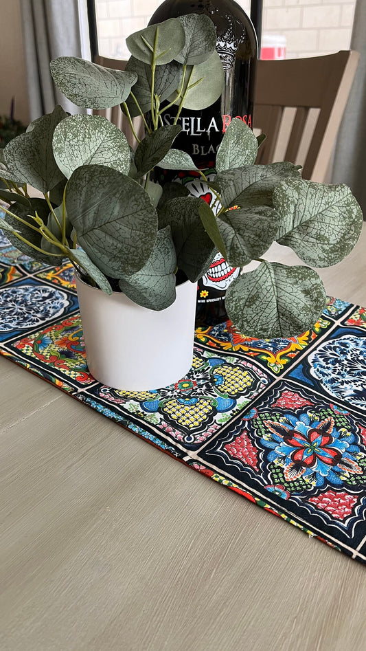 Talavera Tiles Table Runner