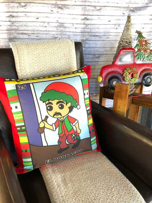 El Borracho Navideño Decorative Pillow Sleeve