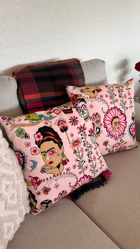Frida Decorative Pillow Sleeve (Soft Pink)