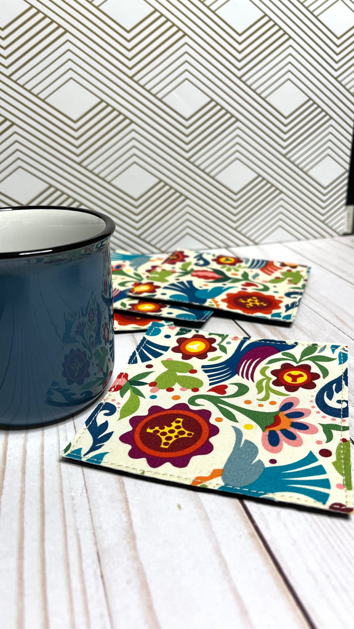 Garden of Flowers Fabric Coasters