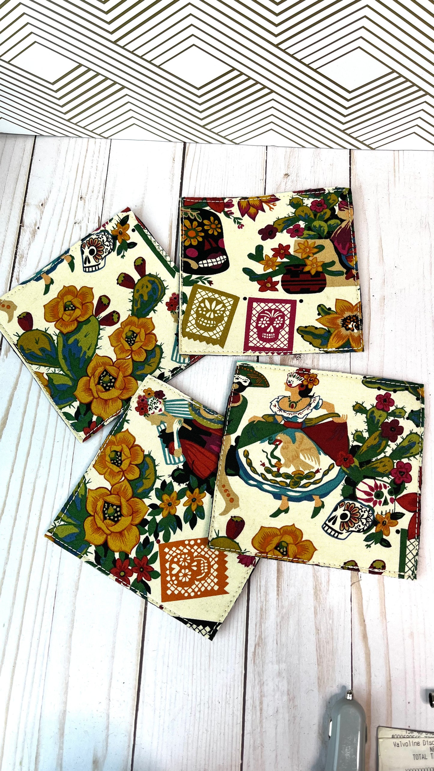 Viva México Fabric Coasters