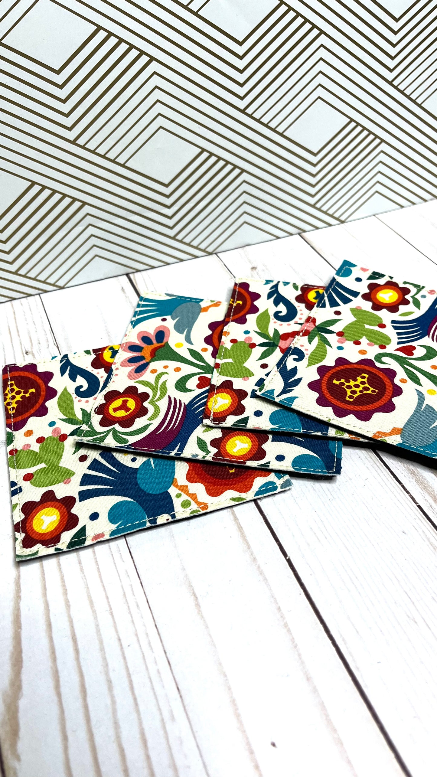 Garden of Flowers Fabric Coasters