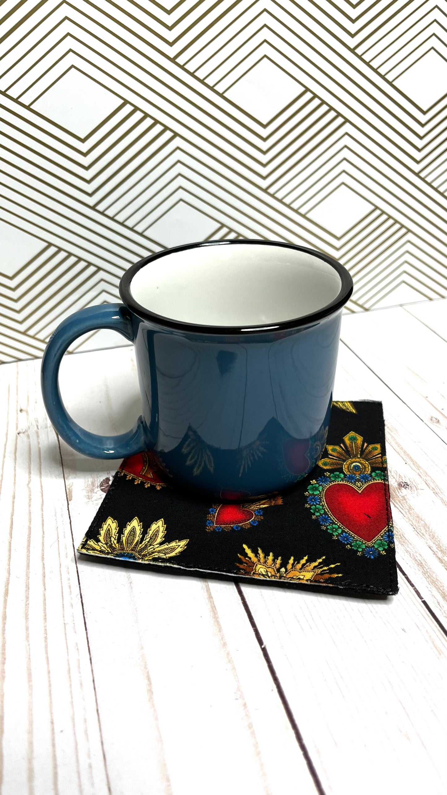 Sacred Hearts Fabric Coasters