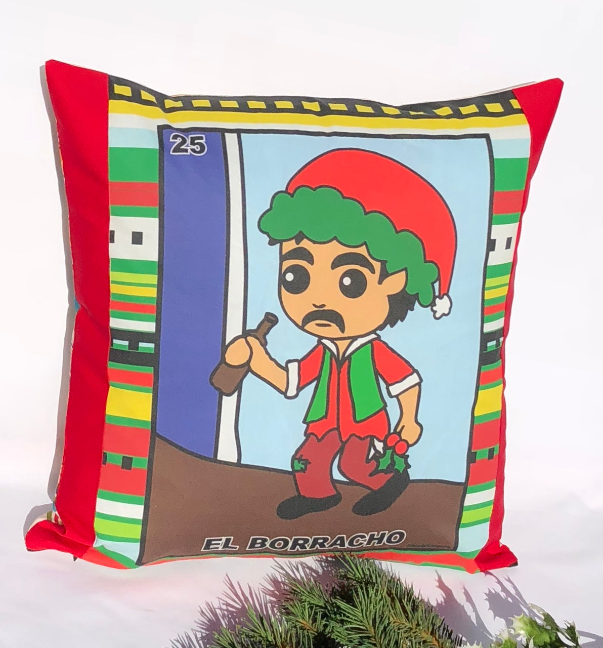 El Borracho Navideño Decorative Pillow Sleeve