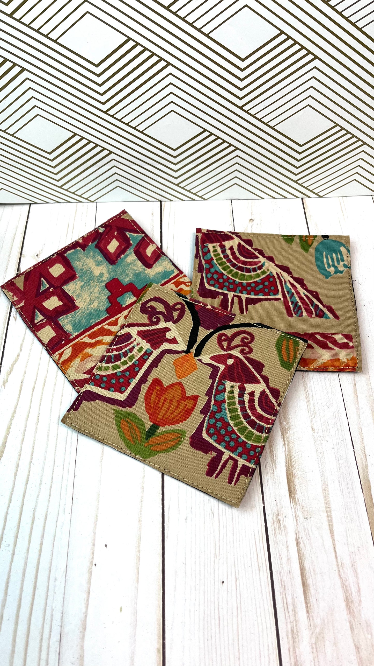 Ikat Fabric Coasters