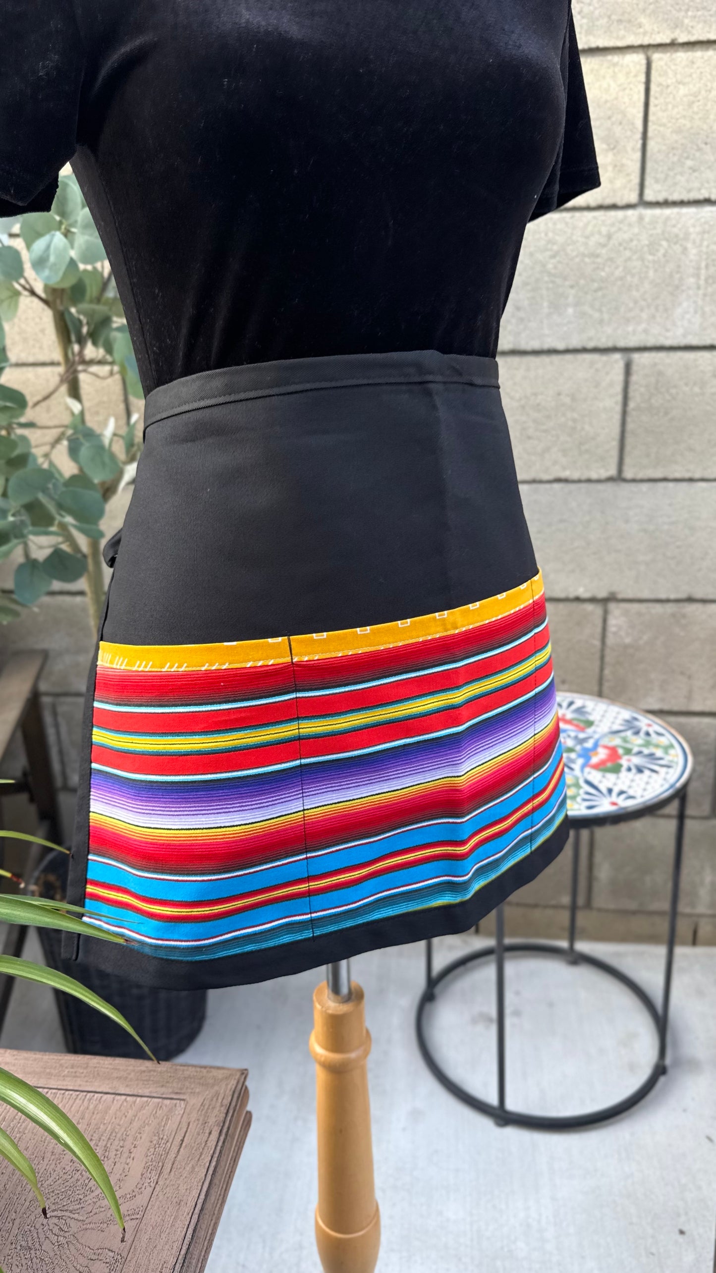 Sarape inspired Multipurpose Apron - (red tones)