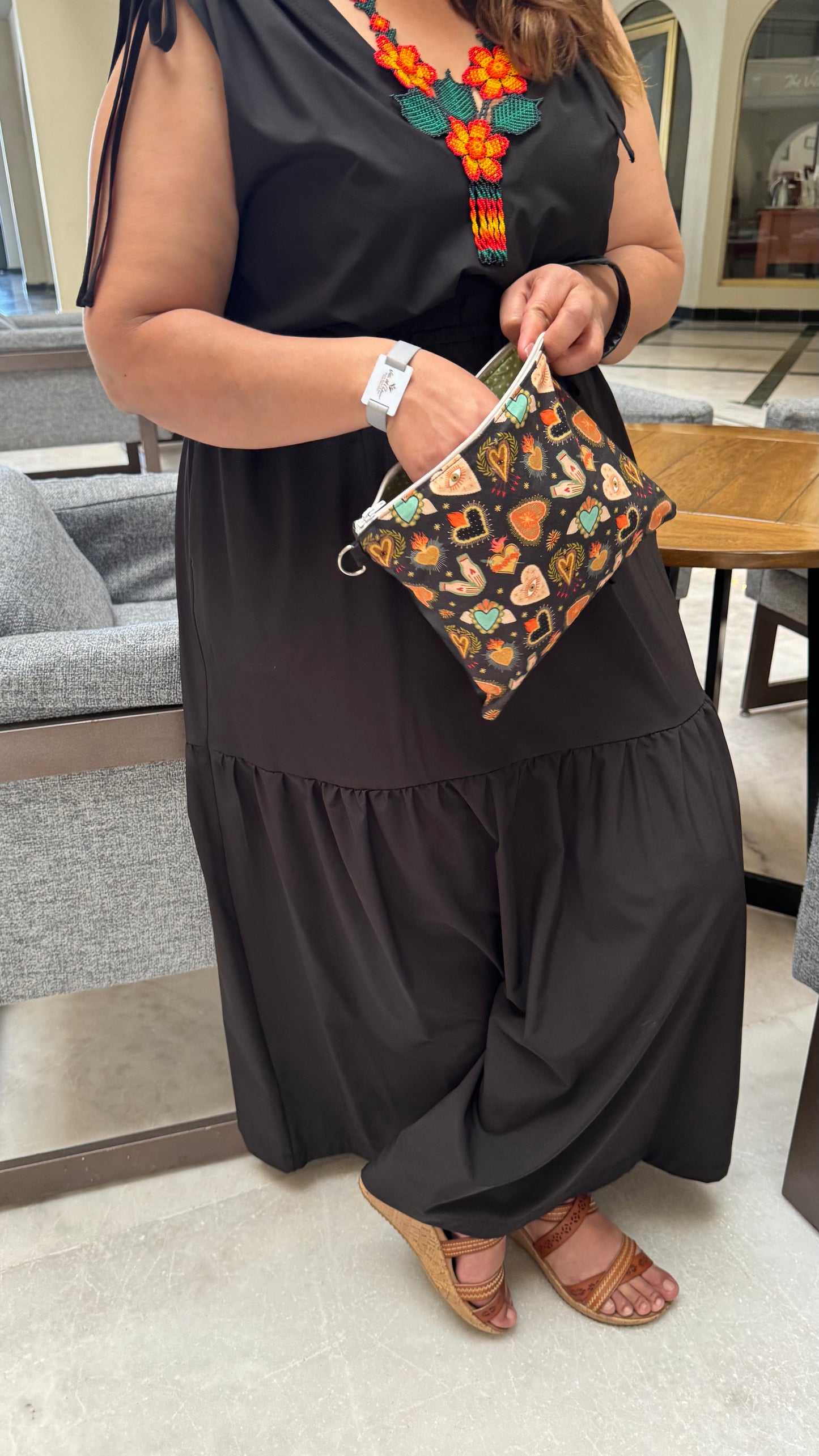Sacred Hearts Zipper Bag