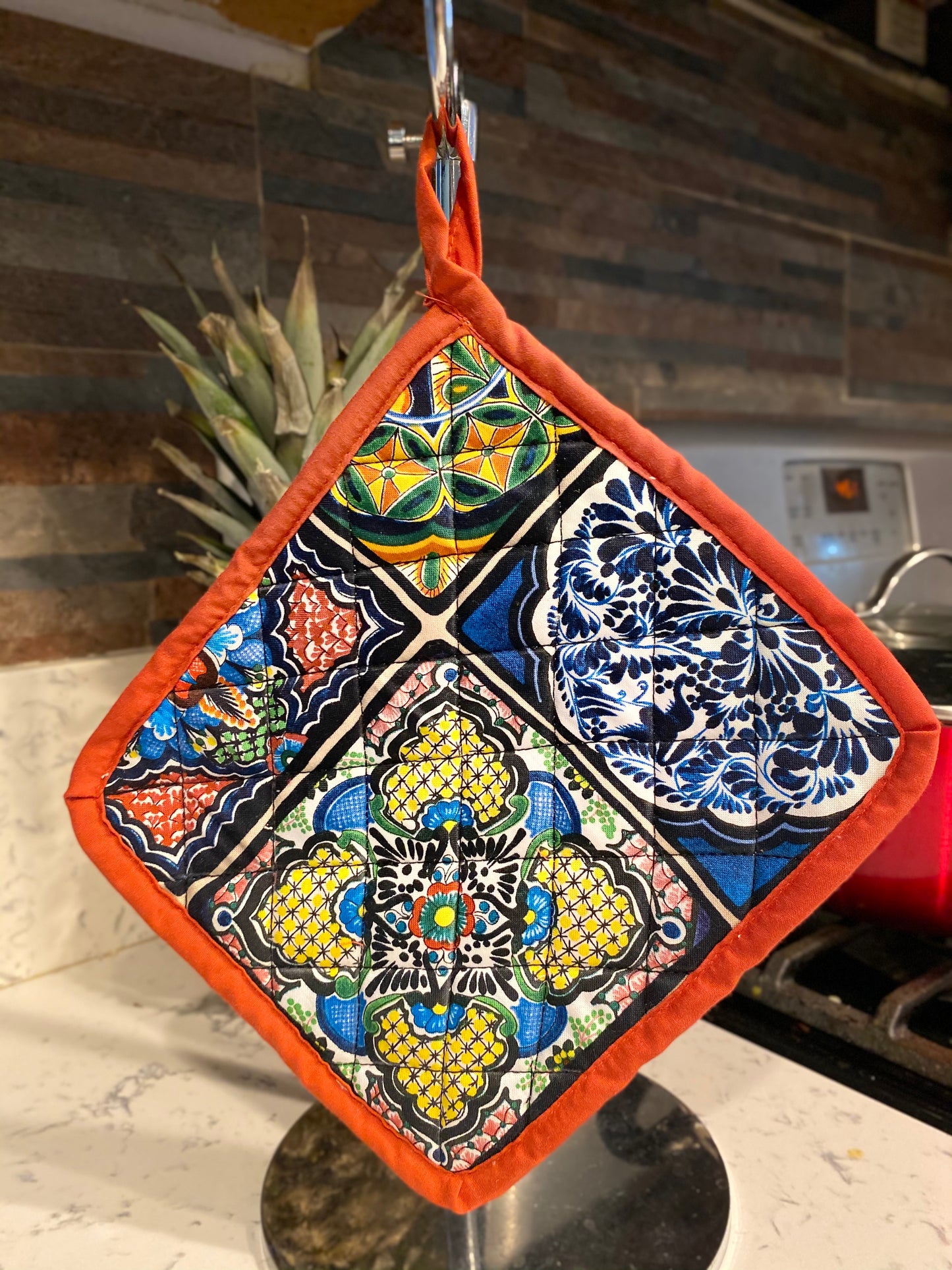 Mexican Talavera inspired Pot holder/Trivet