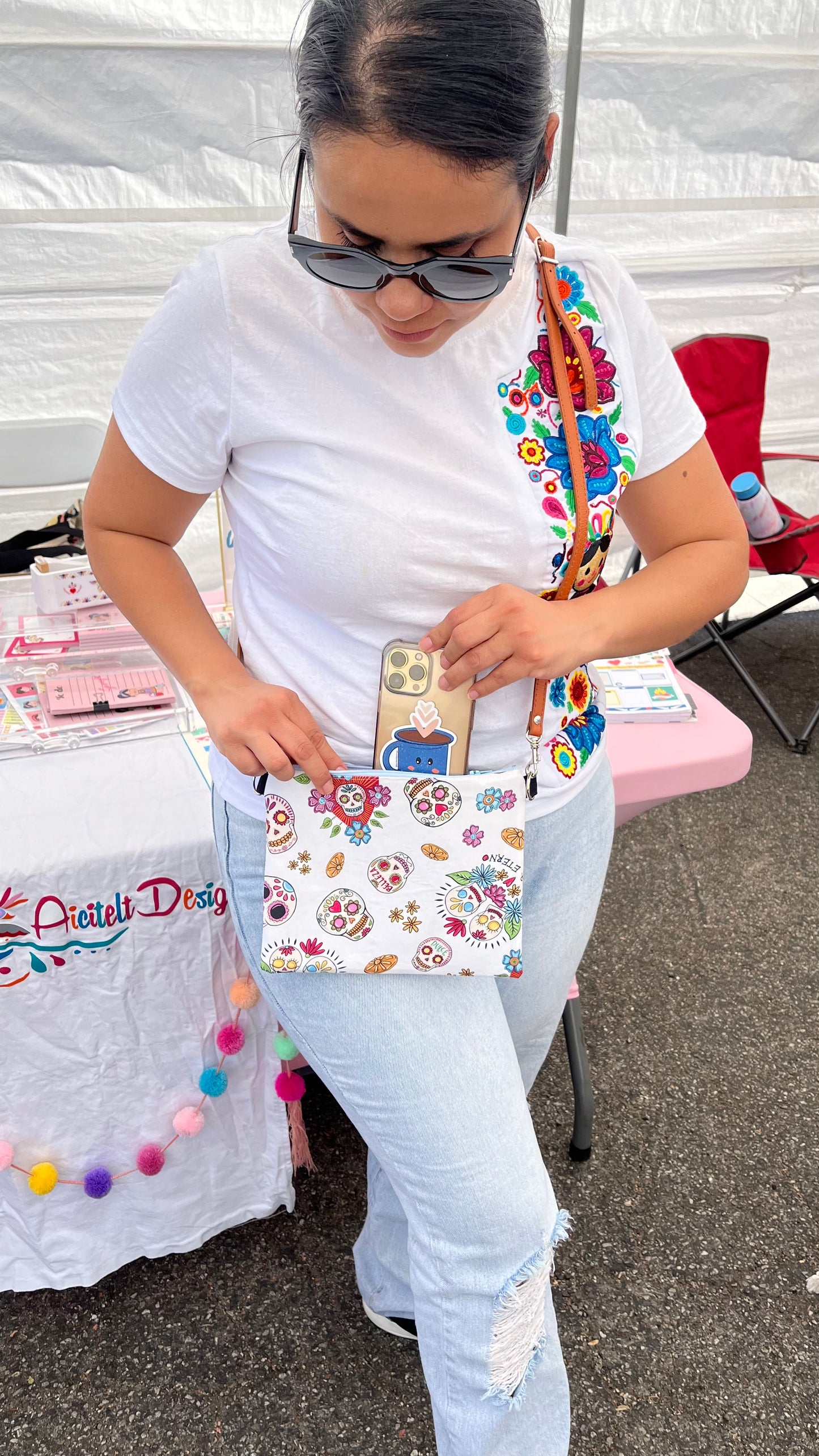 Calaveritas Zipper Bag