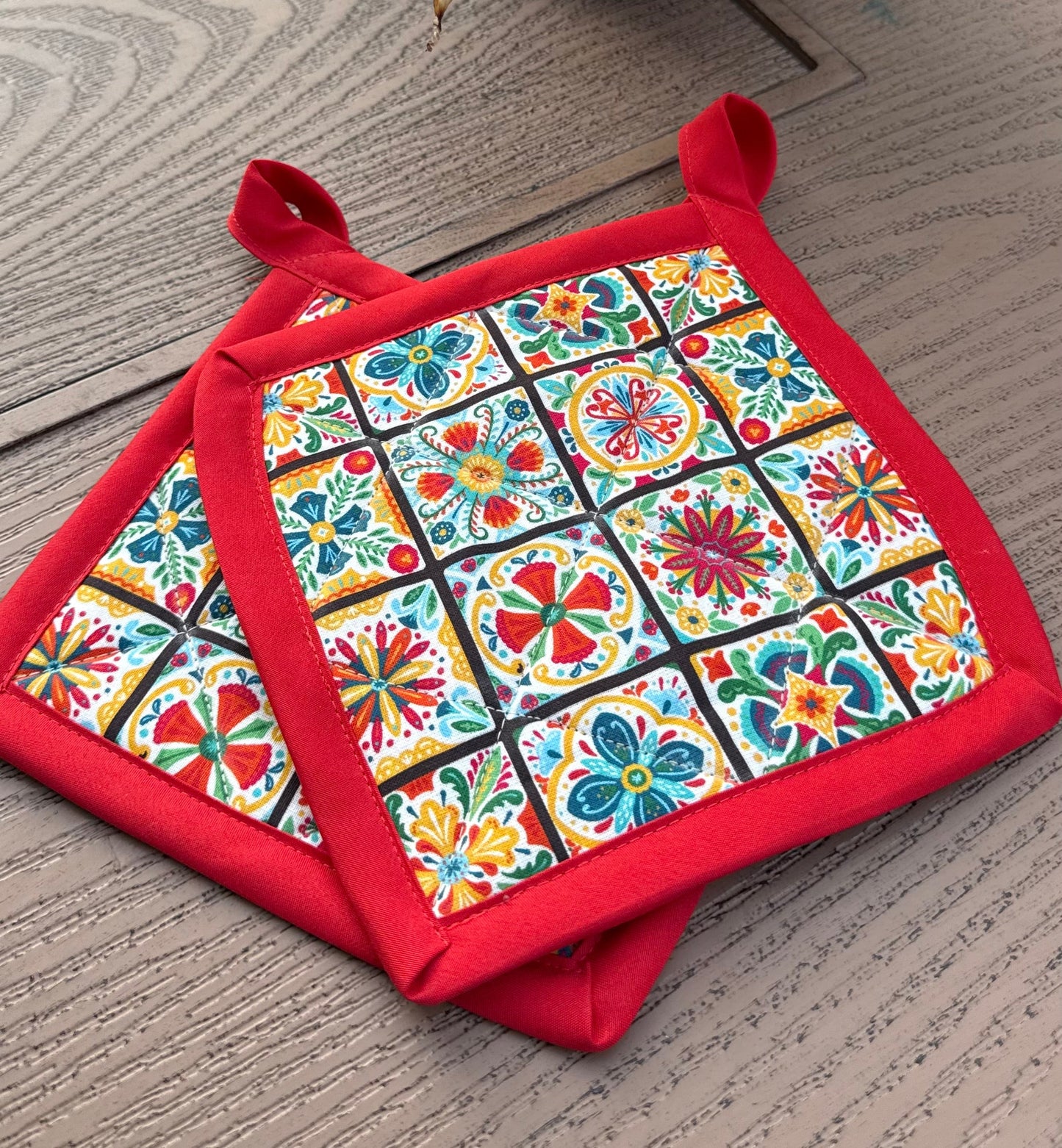 Mexican Talavera inspired Pot holder/Trivet