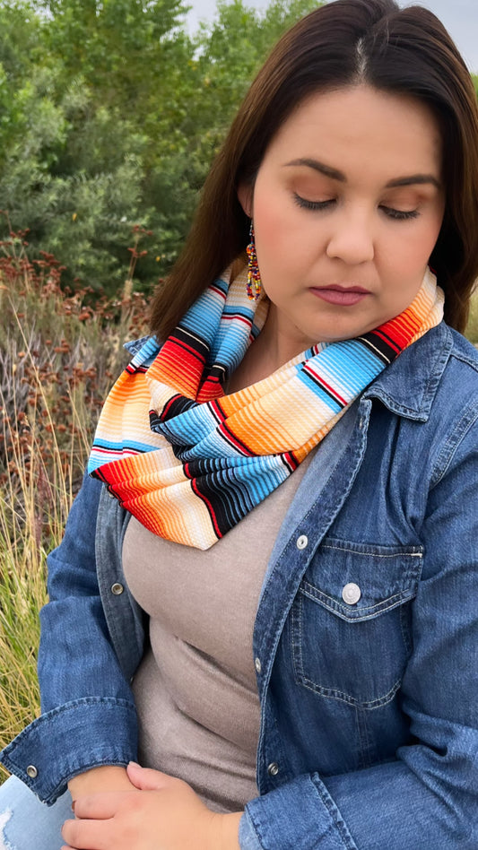 Otoño Sarape Inspired Infinity Scarf