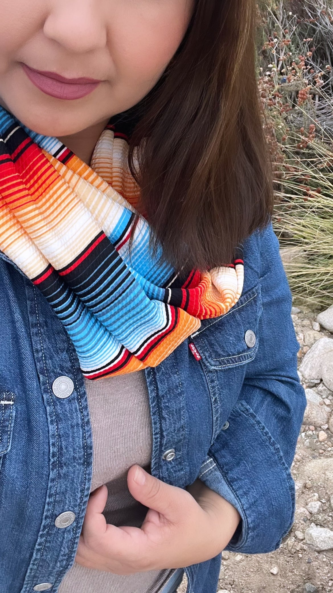 Otoño Sarape Inspired Infinity Scarf