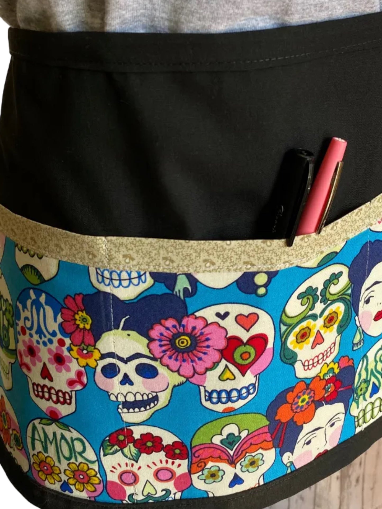 Frida and Calaveritas - Multipurpose Apron (blue)