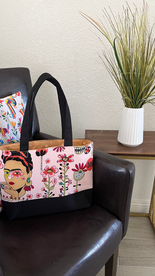 Frida (pink) - Small Tote Bag