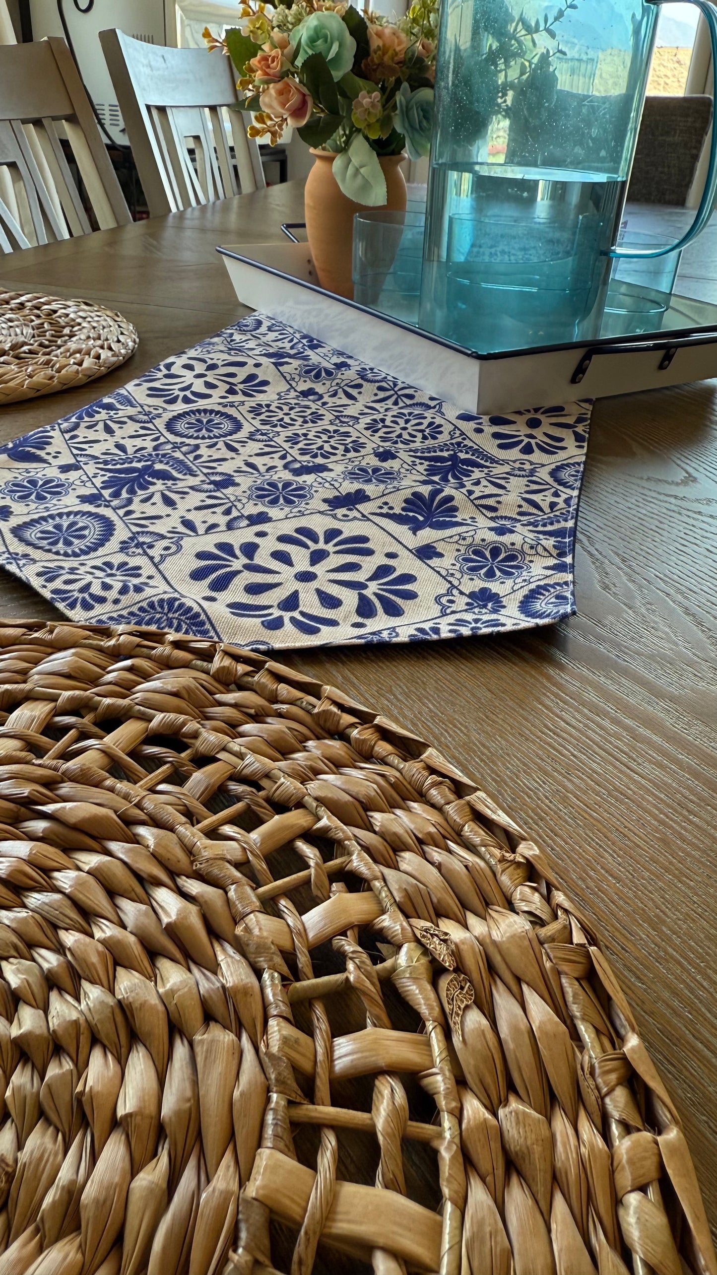 Azul Talavera Table Runner