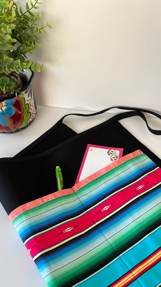 Sarape inspired Multipurpose Apron - (blue tones)