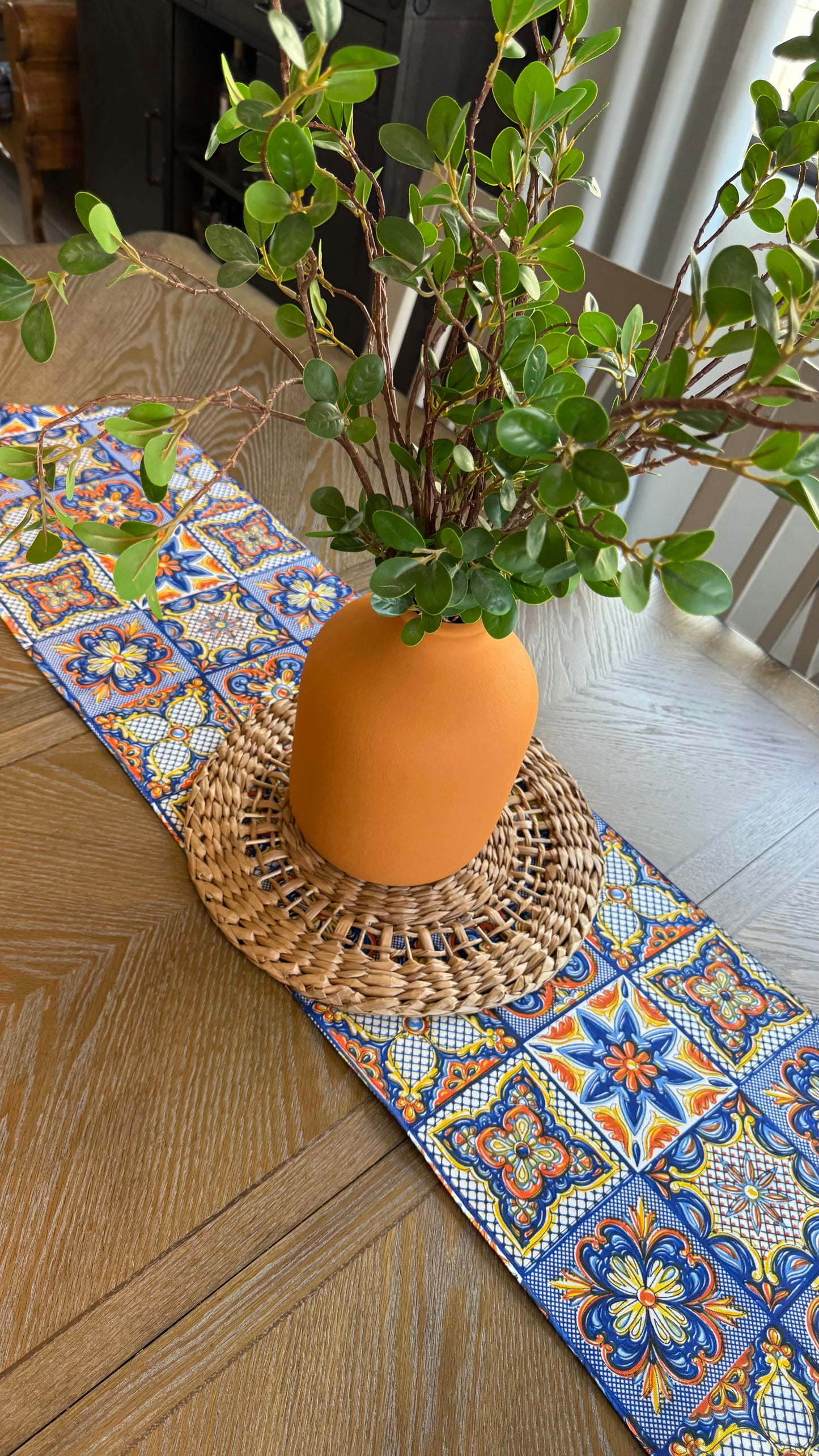Spanish Tiles Table Runner