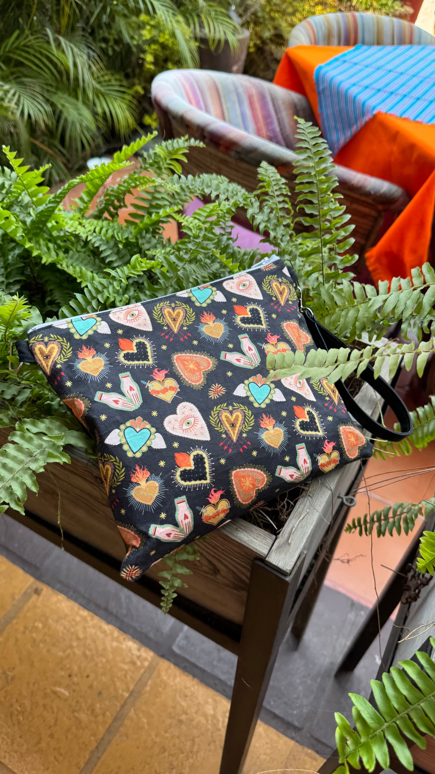Sacred Hearts Zipper Bag