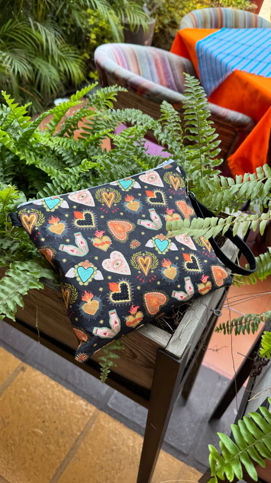 Sacred Hearts Zipper Bag