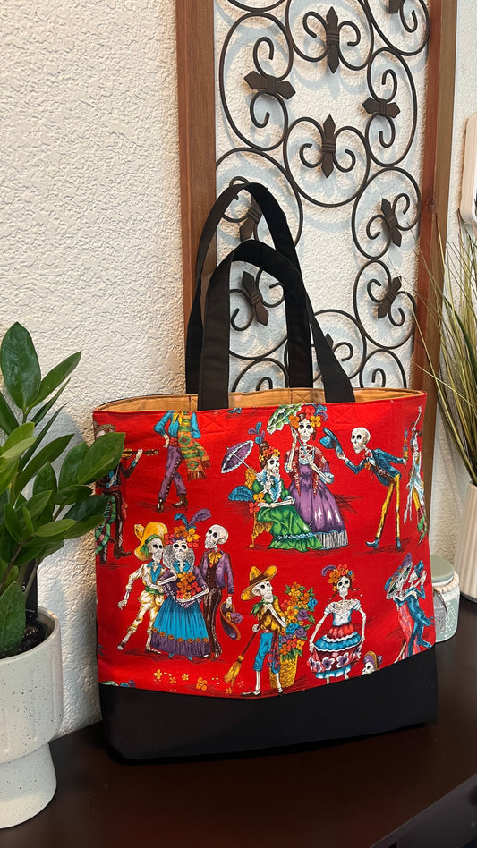 Paseo de Calaveras Tote bag - (Red)