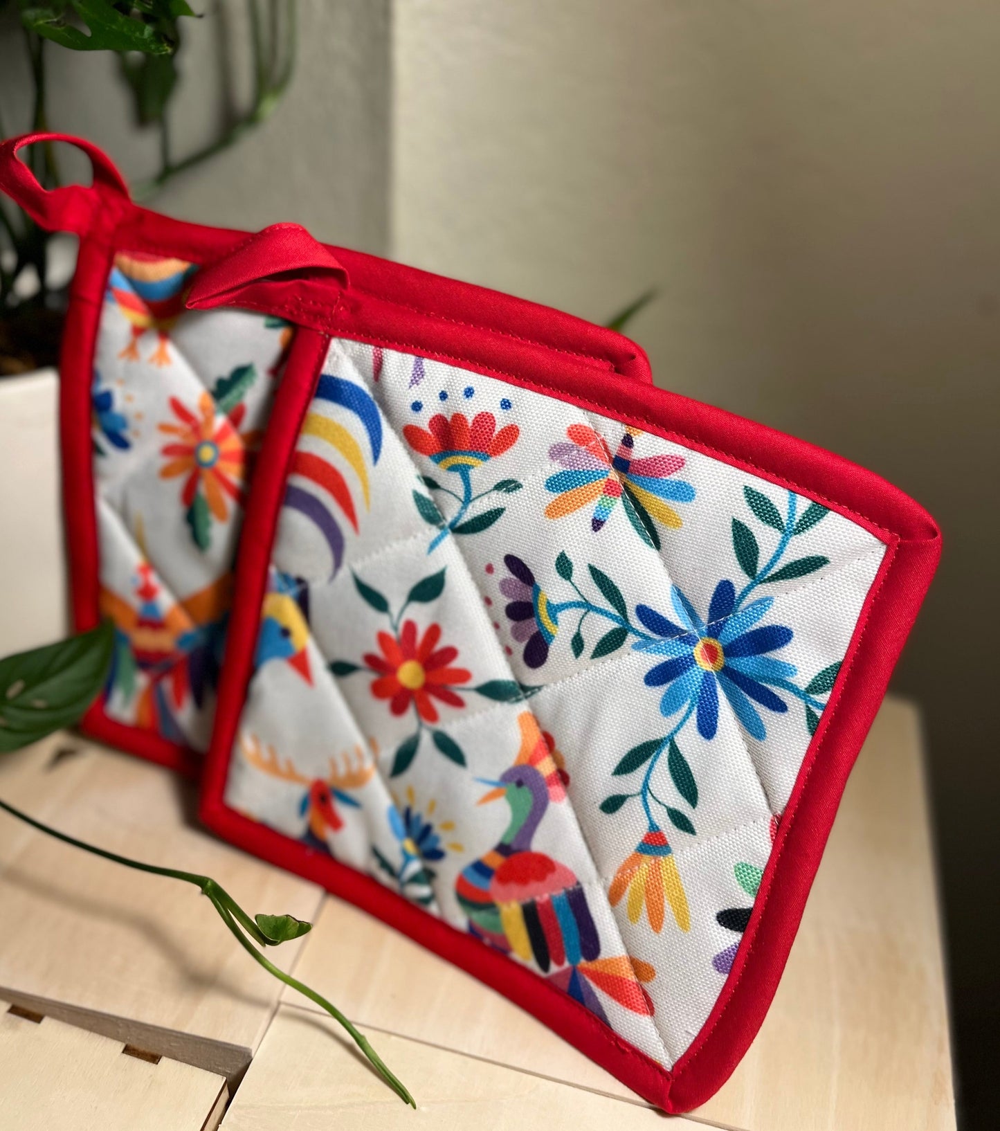 Mexican Otomi inspired Fabric Pot holder/Trivet
