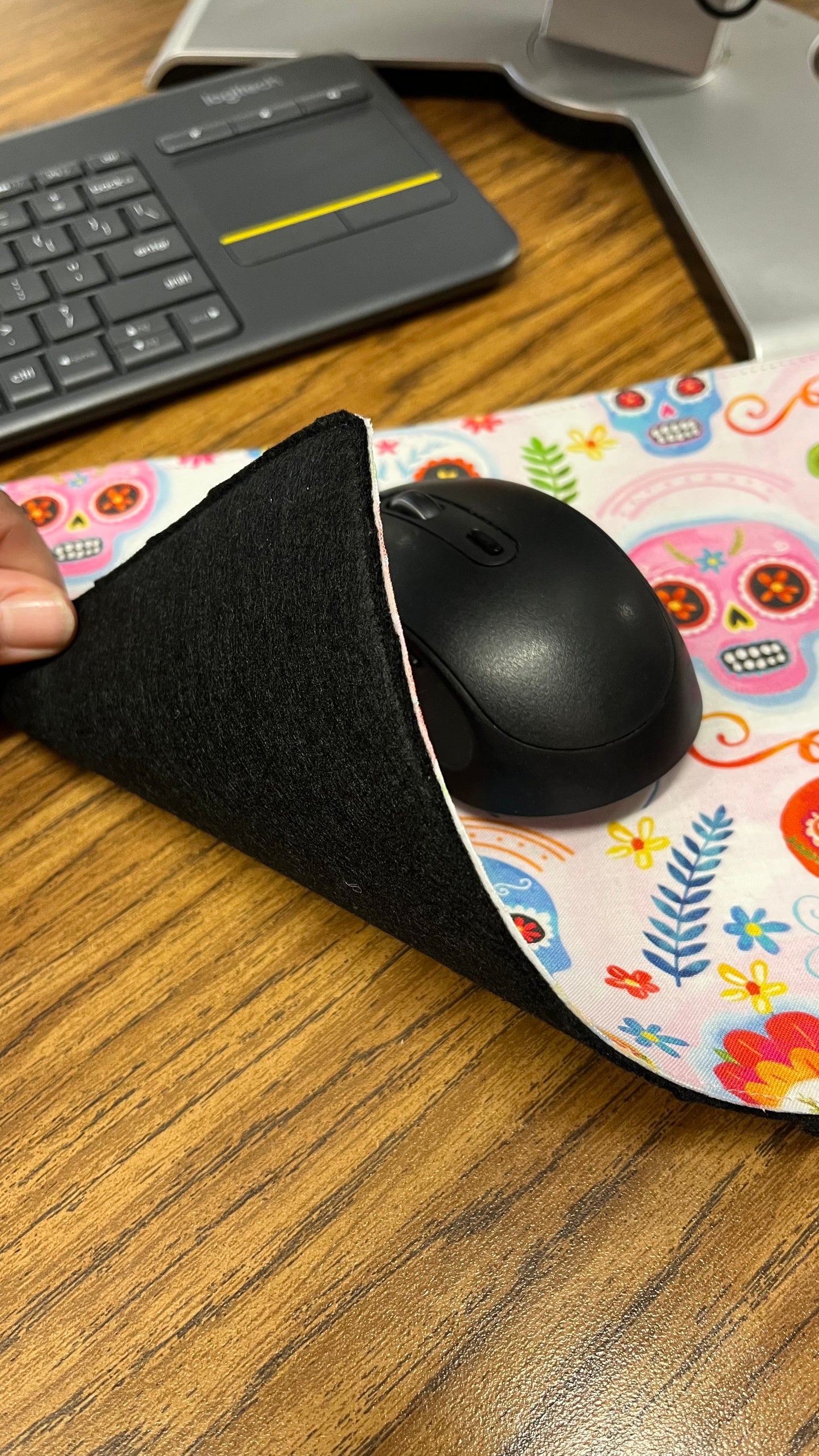 Pink Calaveritas Mouse Pad